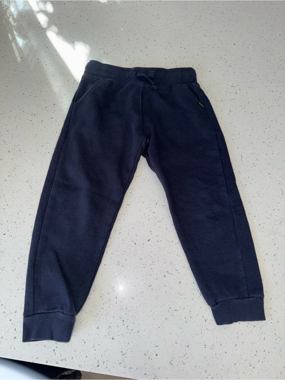 Kids Navy Fleece Jogger Pants - Comfortable Everyday Bottoms